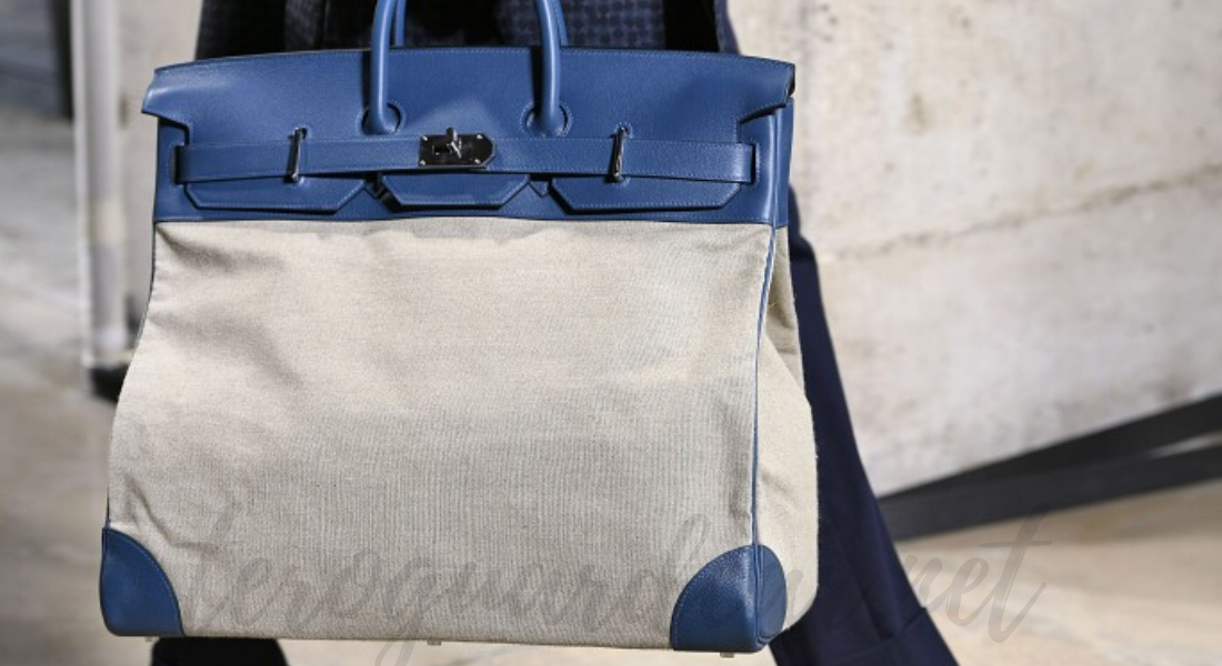 Hermes Toile Canvas Bag